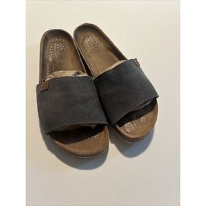 Biostep‎ Size 9.5 Cork  Blue Suede Leather Slides | Made in Spain- comfort